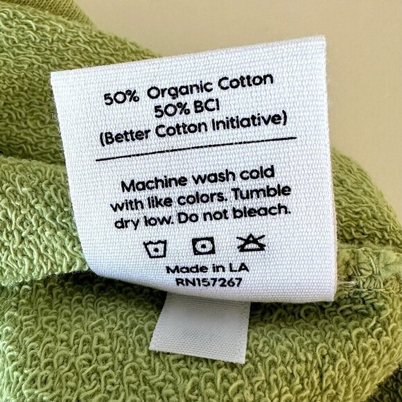 NWT MATE the Label Green Organic Terry Crop Hoodie - Small - Picture 5 of 8